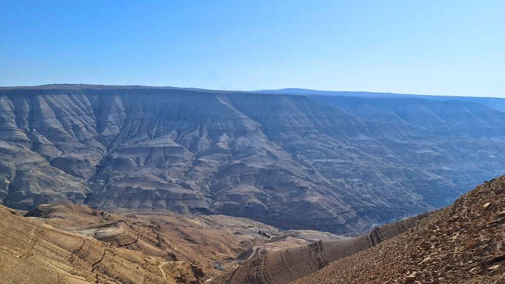 Grand Canyon viewpoint, Wadi Mujib Gorge, Jordanië
